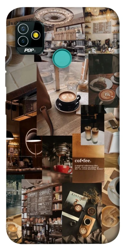 Чохол на TECNO POP 5 Coffee collage ver.2 фото 1 з 1