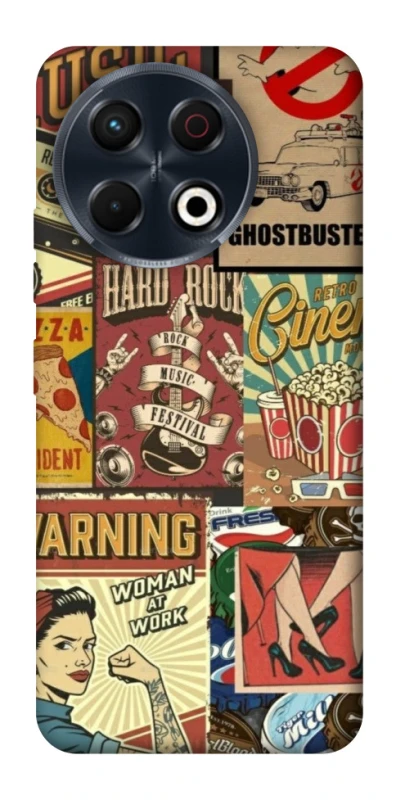 Чохол на TECNO Spark 30 Pro (KL7) Retro collage ver.2 фото 1 з 1