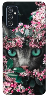 Чехол на Samsung Galaxy M52 Кот в цветах фото 1 из 1