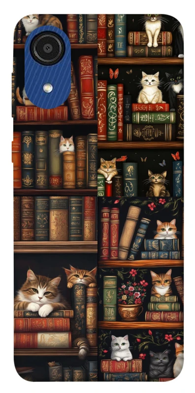 Чехол на Samsung Galaxy A03 Core Cats & Books фото 1 из 1