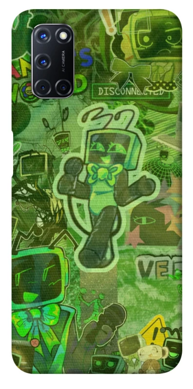 Чехол на Oppo A52 / A72 / A92 Dandysworld tv green theme фото 1 из 1