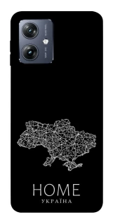Чохол на Motorola Moto G54 Ukraine black map фото 1 Чохол на Motorola Moto G54 Ukraine black map фото 1 з 1
