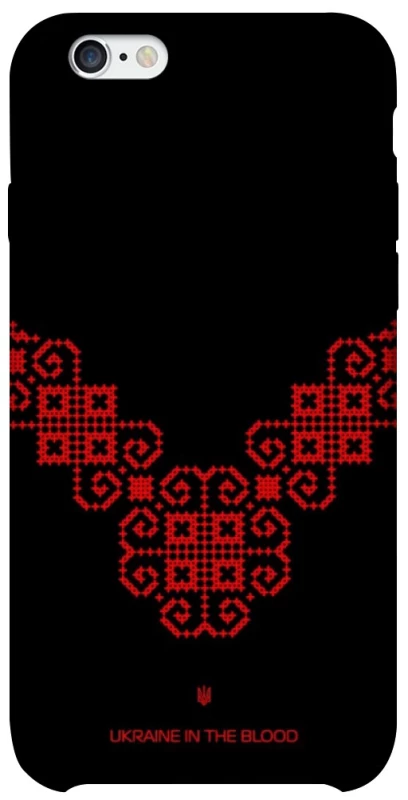 Чохол на Apple iPhone 6/6s (4.7") Чорно-червона вишиванка фото 1 з 1