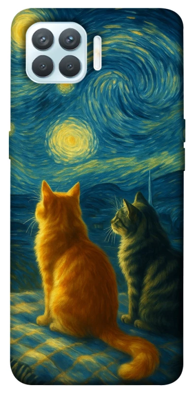 Чохол на Oppo F17 Pro Cats under the stars фото 1 з 1