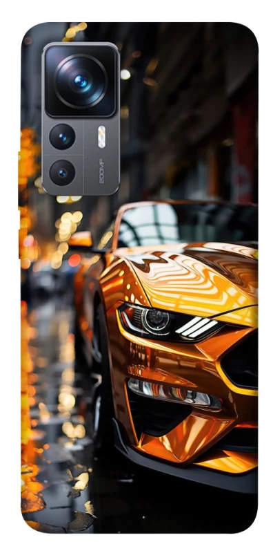Чехол на Xiaomi 12T / 12T Pro Golden sports car фото 1 из 1