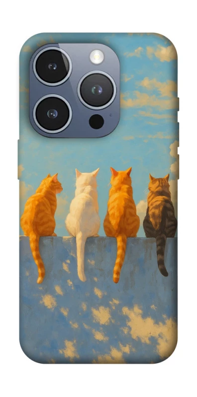 Чехол на Apple iPhone 16 Pro cats on wall фото 1 из 1