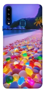 Чохол на Samsung Galaxy A20s Каміння світиться на березі фото 1 з 1