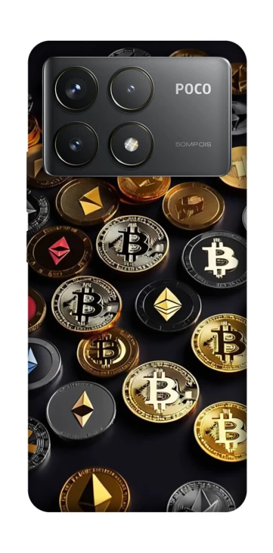 Чохол на Xiaomi Poco F6 Pro Many coins фото 1 з 1