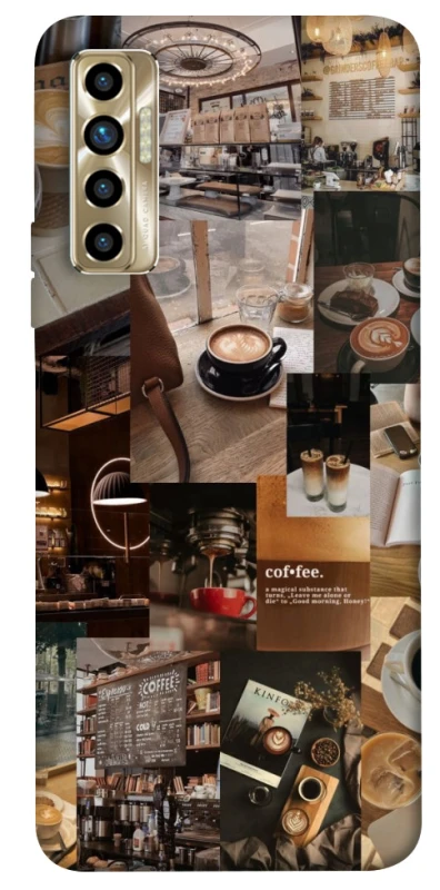 Чохол на TECNO Camon 17P Coffee collage ver.2 фото 1 з 1