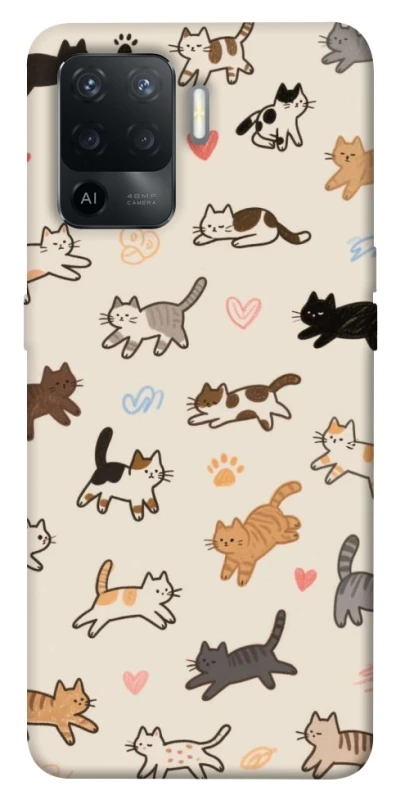 Чехол на Oppo Reno 5 Lite Cat style ver.2 фото 1 из 1