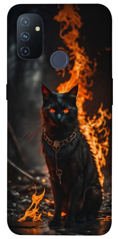 Чохол на OnePlus Nord N100 Вогняний кіт фото 1 з 1
