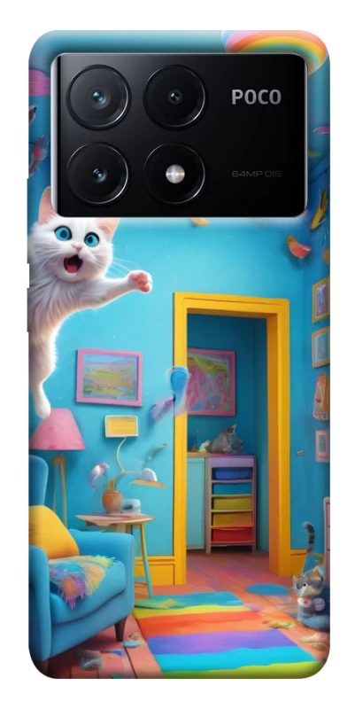 Чохол на Xiaomi Poco X6 crazy cat фото 1 з 1