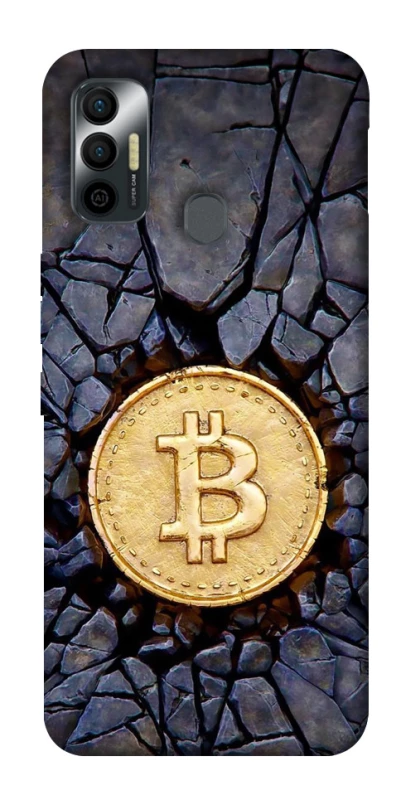 Чохол на TECNO Spark 7 Bitcoin cracks фото 1 з 1