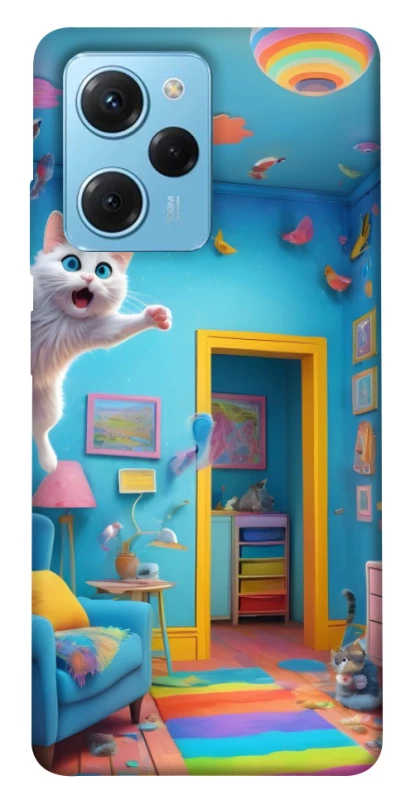 Чохол на Xiaomi Poco X5 Pro 5G crazy cat фото 1 з 1