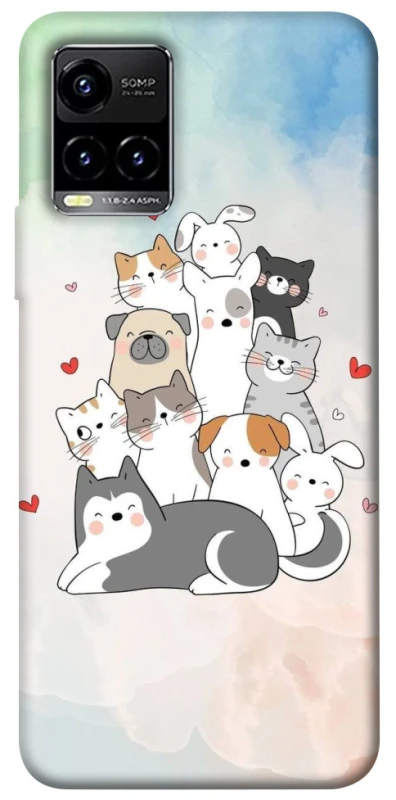 Чехол на Vivo Y21 / Y33s Funny Pets ver.2 фото 1 из 1