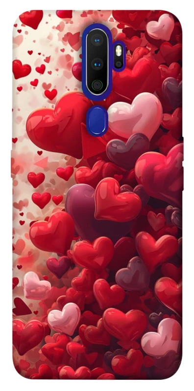 Чохол на Oppo A5 (2020) / Oppo A9 (2020) Many hearts фото 1 з 1