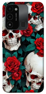Чохол на TECNO Spark 8C skull and rose фото 1 з 1