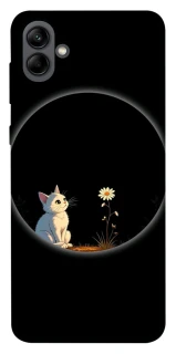 Чехол на Samsung Galaxy A04 Cat and flower фото 1 из 1