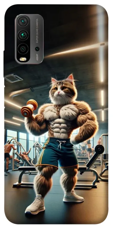 Чехол на Xiaomi Redmi 9T Качок кот фото 1 из 1