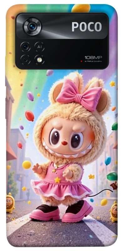 Чохол на Xiaomi Poco X4 Pro 5G Labubu rainbow фото 1 з 1