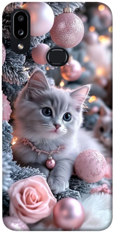 Чохол на Samsung Galaxy A10s Christmas Kitty фото 1 з 1
