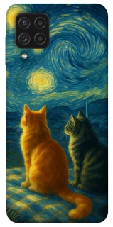Чехол на Samsung Galaxy A22 4G Cats under the stars фото 1 из 1