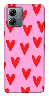Чехол на Motorola Moto G14 Red hearts 2 фото 1 из 1