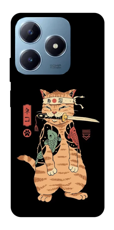Чохол на Realme C63 Кіт-самурай фото 1 з 1