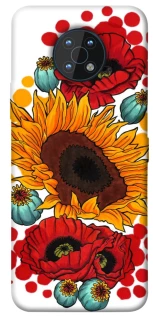 Чехол на Nokia G50 Подсолнечники и маки фото 1 из 1