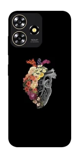 Чехол на ZTE Blade A73 4G Heart with flowers фото 1 из 1