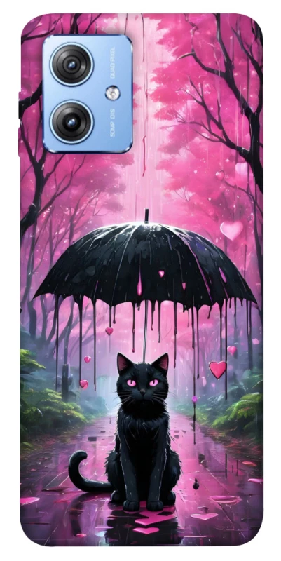 Чохол на Motorola Moto G84 Black cat фото 1 з 1