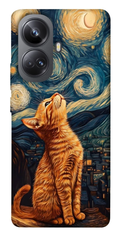 Чехол на Realme 10 Pro+ van gogh cat фото 1 из 1
