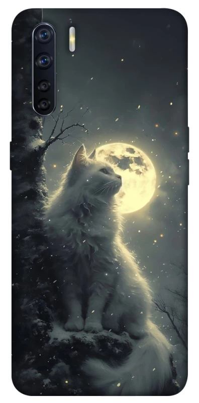 Чохол на Oppo A91 Кіт під місяцем фото 1 з 1