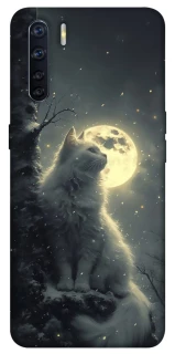 Чехол на Oppo A91 Кот под луной фото 1 из 1