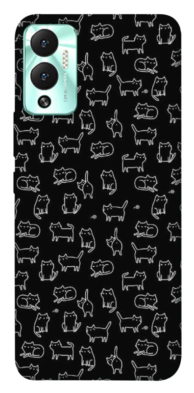Чохол на Infinix Hot 12 Play Black Cats фото 1 Чохол на Infinix Hot 12 Play Black Cats фото 1 з 1
