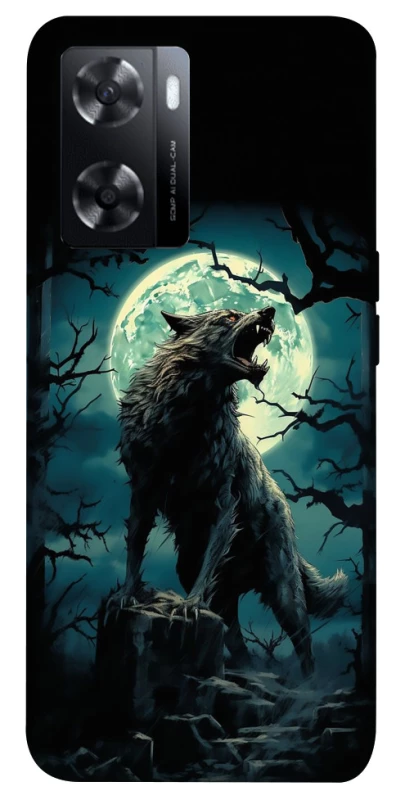 Чохол на Oppo A57s Вовк під місяцем фото 1 з 1
