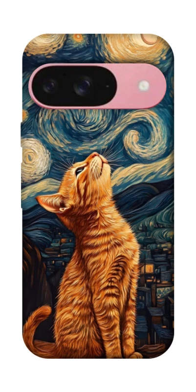 Чехол на Google Pixel 9 van gogh cat фото 1 из 1