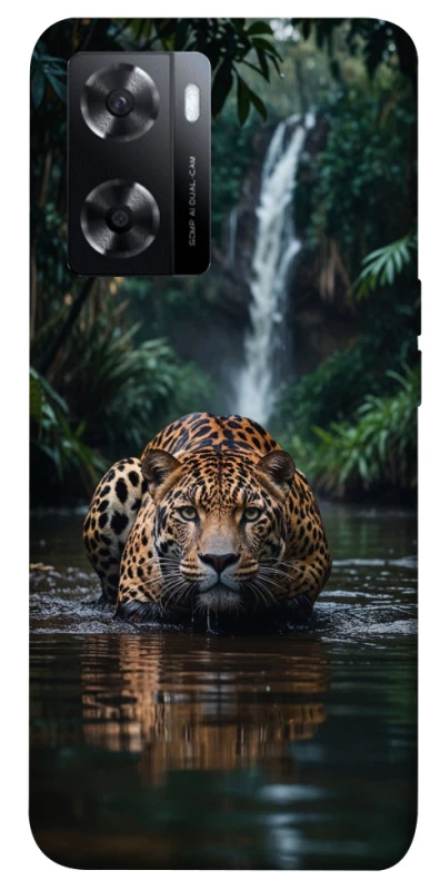 Чохол на Oppo A57s Leopard in water фото 1 з 1