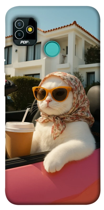 Чехол на TECNO POP 5 Stylish Cat Cruise фото 1 из 1