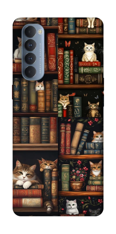 Чохол на Oppo Reno 4 Pro Cats & Books фото 1 з 1