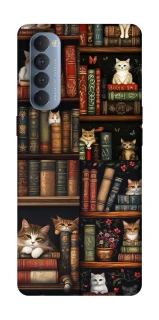 Чохол на Oppo Reno 4 Pro Cats & Books фото 1 з 1