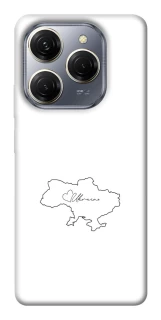 Чохол на TECNO Spark 20 Pro Ukraine map фото 1 з 1