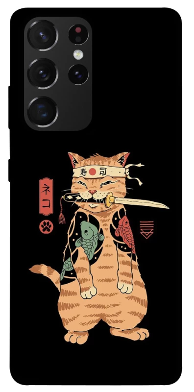 Чохол на Samsung Galaxy S21 Ultra Кіт-самурай фото 1 з 1