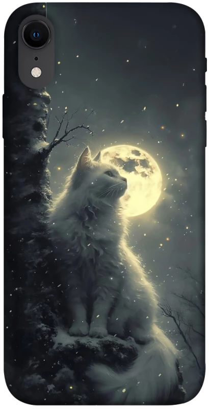 Чохол на Apple iPhone XR (6.1") Кіт під місяцем фото 1 з 1
