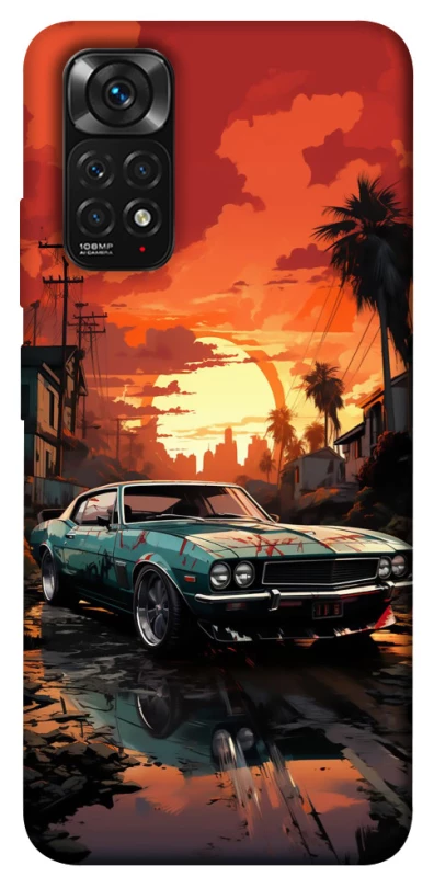 Чохол на Xiaomi Redmi Note 11 (Global) / Note 11S Car at sunset фото 1 з 1