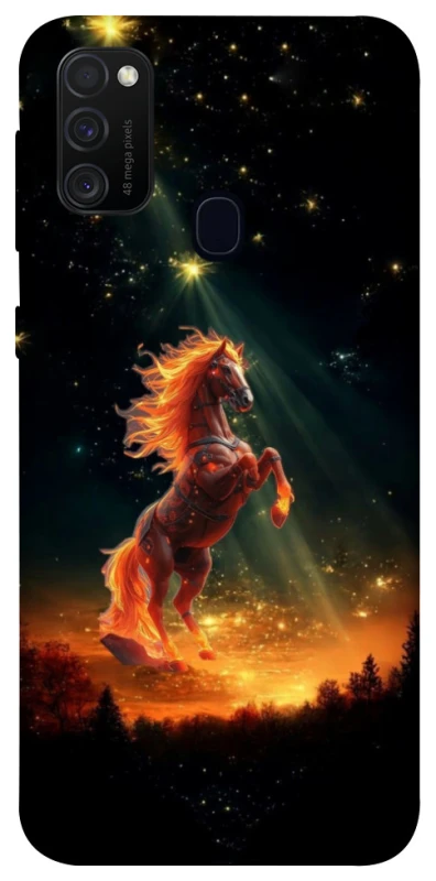 Чехол на Samsung Galaxy M21 Red Fire Horse ver.2 фото 1 из 1