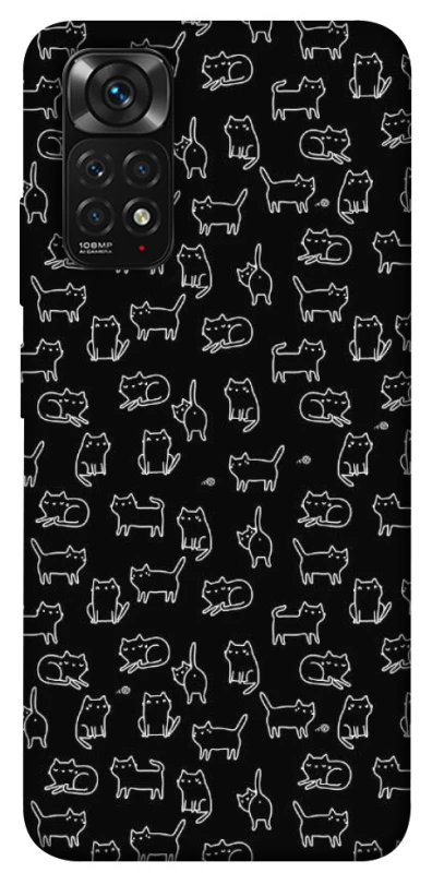 Чохол на Xiaomi Redmi Note 11 (Global) / Note 11S Black Cats фото 1 Чохол на Xiaomi Redmi Note 11 (Global) / Note 11S Black Cats фото 1 з 1