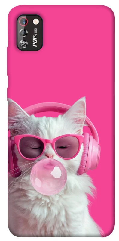 Чохол на TECNO POP 4 Pro Pink kitty фото 1 з 1