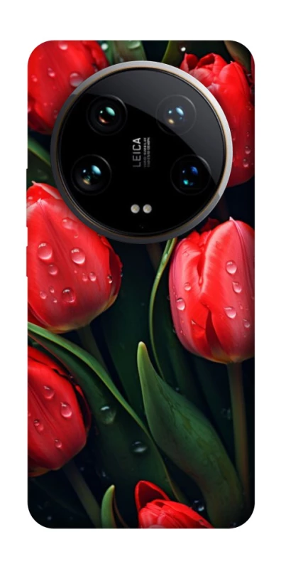Чехол на Xiaomi 14 Ultra Красные тюльпаны фото 1 из 1