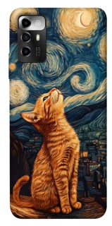 Чохол на ZTE Blade A72 van gogh cat фото 1 з 1